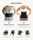 FeelinGirl Waist Trainer for Women Trimmer Belt Long Torso Tummy Wraps