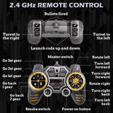 DBshoot 1/18 Remote Control Tank, German Tiger - Gray RC Tank Thats Shoots BBS, 60 Minute Playing Time, Smoke, Sound, LED Lights, Excellent Gift for Kids and Adults