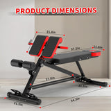 K KiNGKANG Adjustable Weight Bench,Roman Chair Load 500 LBS Workout Bench for Home Gym Workout Fitness Equipment Adjusts to Decline or Flat Bench