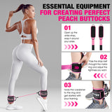 HOXWC Ankle Resistance Bands with Cuffs, Ankle Bands for Working Out, Ankle Resistance Band for Leg, Booty Workout Equipment for Kickbacks Hip Fitness