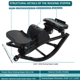 WIKONALK Rock Stepper,Portable Rock Stepper Side to Side,Rocking Steppers for Exercise at Home with Resistance Bands and Digital Display,Low-Impact Balance Board for Full Body,No Assembly