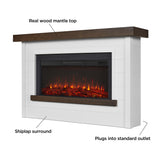 Bernice Landscape Electric Fireplace in White by Real Flame