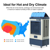 Uthfy 6500 CFM Swamp Cooler,49" Evaporative Air Cooler with 19 Gal Water Tank,5 Ice Box,120° Swing,Portable Air Conditioner with 3 Speeds,High Velocity Outdoor Cooling Fan for Garage,Patio,Factory Use