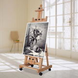 Oil Painting,Sketch Advertisement,Easy to Carry,Vertical and Horizontal Folding Sketch Easel,Adjustable Height,Dual Purpose Folding Sketch Easel,Wooden Tripod Display Easel Stand