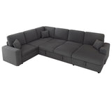 VanAcc 130" Sofa Bed, Sectional Sleeper Sofa, Pull Out Couch with Storage