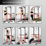 Trlakepreble Power Tower Pull Up Bar,Pull-Up Rack Dip Station,Height Adjustable Multi-functional Home Strength Training Gym Equipment, Save Space,People Below 6 feet Trlakepreble