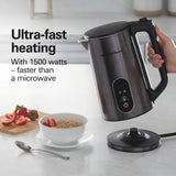 Digital Temperature Control Electric Tea Kettle, Hot Water Boiler & Heater 1.7L, 5 Preset Modes + Keep Warm Hamilton Beach
