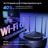 Tenda WiFi 6 Router for Home, AX1500 Dual Band Gigabit Router for Wireless Internet