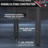 RAYKEEP 58 Inch Foosball Table, Full Size Competition Soccer Game Table for Adults & Kids, Heavy-Duty Indoor Arcade Table for Game Rooms & Parties (Black-58inch)