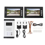 Wireless Video Intercom Entry System, 7 Inch HD CMOS Doorbell Kit with 2 Indoor Extensions, 120° Wide Angle Door Camera, No Separate Power Supply Needed