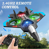 Tubokoro Foam Remote Control Airplanes with 3 Batteries, RC Planes for Kids Adults 8-16, RC Airplane Fighter Jet with Light, 360° Flip Fighter Jet Toys, Stunt Roll, Airplane Toy Gifts for Kids Boys