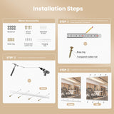 Snowdool Home Gym Mirror, 48''X24''(Each) -3PCS Full Body Mirror for Yoga, Garage, Dance Studio, Anti-Rust, Tempered Glass,Frameless Mirrors, Wall-Mounted Large Workout Mirrors