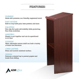 Adir Wooden Podium Stand - Speaking Podium with Storage Shelf, Hostess Stand for Restaurant, Lecture Podium