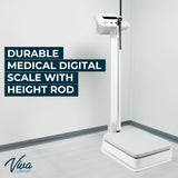 VivaComfort Digital Medical Scale for Body Weight, 660 LBs Weight Capacity Digital Medical Grade Doctor Scale, Professional Height and Weight Physician Scale