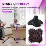 BigAlex Folding Walking Cane with Two Led Lights for Elderly Solid Base Adjustable Walking Stick with Carrying Bag for Men Women