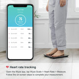 Wyze Smart Scale for Body Weight, Digital Bathroom Smart Scale for Body Fat, BMI, and Heart Rate, 13 Body Composition Analyzer with App, Bluetooth, 400 lb, Dark Blue