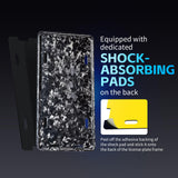 DCRCFIBER 100% Carbon Fiber License Plate Frame, All-Carbon Fiber snap-on 2/4-hole License Plate Frame, unobstructed View, Comes with Screw Covers and Shock-Absorbing Pads (Forged Pattern)
