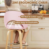 26 Inch Swivel Bar Stools Set of 4, Counter Height Bar Chairs for Kitchen