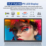 HP 17.3” FHD IPS LED Anti-Glare 300 nits Laptop, AMD Ryzen 5 7430U 6-core CPU, 8GB RAM, 256GB Storage, Webcam w/Shutter, Microsoft Copilot Key, Wi-Fi 6, BT 5.4, Win11H, w/Laptop Cooler, 17-cp3000