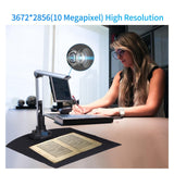 BK52 Portable Book Size A3& Document Camera Scanner, Capture HD 10 Mega-Pixels USB 2.0 High Speed Scanner with LED Light