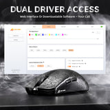 ATTACK SHARK R11 Ultra 8K Carbon Fiber Wireless Gaming Mouse,PAW3950MAX 42K DPI Sensor,49g Superlight Ergonomic Computer Mice with Tri-Mode,70M Switch Cloud Driver for Win/Mac/PC Gamer,Ink Blade&Tape