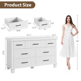 IDEALHOUSE Dresser for Bedroom with 7 Drawers, Storage Chest of Drawers with Metal Handle, Wooden Dresser Organizer for Living Room,Closet,Entryway,Nursery