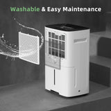 HOGARLABS 30 Pint Dehumidifiers for Home and Basements, with 3 Working Modes, Overflow Protection, and Auto Shut off Restart. Ultra Silent Dehumidifier with Drain Hose and Digital Control Panel.