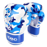 Kids Boxing Gloves, Boxing Gloves for Children 3-9 Youth Boys Girls Toddler PU Cartoon Sparring Training Boxing Gloves for Punching Bag, Kickboxing, Muay Thai, MMA (Blue) KUYOU