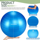 Hungdao 6 Pack Exercise Ball Bulk Inflatable Pregnancy & Workout Ball 22 Inch Heavy Duty Pilates Ball for Yoga Stretching Therapy Balance Physical Fitness(Blue)