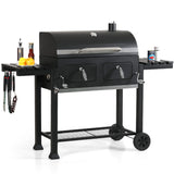 Captiva Designs Extra Large Charcoal BBQ Grill with Oversize Cooking Area(794 SQIN), Outdoor Cooking Grill with 2 Individual Lifting Charcoal Trays and 2 Foldable Side Tables