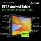Zebra ET45 8" Android Tablet | 5G & Wi-Fi 6 Connectivity | SE4710 1D/2D Scanner, 8GB RAM, 128GB Flash, Android GMS