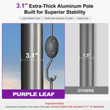 PURPLE LEAF Umbrella 13' x 13' Commercial Business Semi Auto Lift, Navy