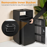BEAMNOVA 18.2 Gal Outdoor Commercial Trash Can with Lid, Door, Lock