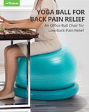 Trideer Yoga Ball Chair with Base - Stability & Fitness Ball Seat for Home Office, Pregnancy & Workout Trideer