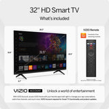 32-inch HD 720p LED Smart TV w/Alexa Compatibility, Google Cast Built-in, Bluetooth Headphone Capable VIZIO