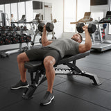 RitFit Adjustable/Foldable Utility Weight Bench for Home Gym, Weightlifting and Strength Training - Bonus Workout Poster with 35 Total Body Exercises