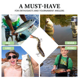 Pumowu Fishing Lures Set， Multi-Stage Bait ，Slow Sinking Bionic Bait ， Freshwater Saltwater bass Bionic Bait bass， Men's Fishing Gift Pumowu