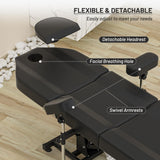 ABTSalon Electric Tattoo Chair Bed Esthetician Motorised Height Adjustment Facial Bed for Client, Professional Beauty Spa Chair Massage Table for Lash Extensions