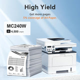 Nestink MC240W Toner Cartridge Compatible with Ricoh M C240FW, P C200W Laser Printers, High Yield 4500 Pages, Includes Chip（BK/C/Y/M, 4-Pack）