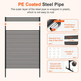 W Outdoor Privacy Screens, Metal Fence Privacy Screen, Freestanding Decorative Privacy Screen with Base Feet for Patio Balcony