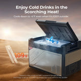 BougeRV 12 Volt Portable Refrigerator, 55 Quart Rocky V2.0 Dual Zone Car Fridge Freezer with APP Control