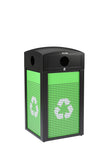 Alpine 40-Gallon Outdoor Recycling Bin – Commercial Trash Can with Locking Lid