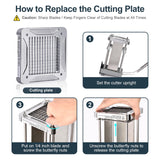 French Fry Cutter, Sopito Professional Potato Cutter Stainless Steel with 1/2-Inch and 1/4-Inch Blade Great for Potatoes Carrots Cucumbers