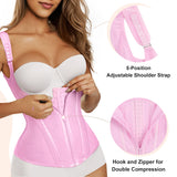 SHAPERX Waist Trainer Corset for Women Tummy Control Sport Girdle Hourglass Waist Cincher Body Shaper with Steel Boned,SZ7293-Pink-2XL