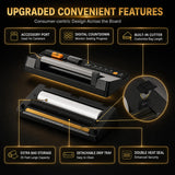 Next-Gen Vacuum Sealer Machine, Food Vacuum Sealer with Powerful Suction Pump, Dual-System for Valve&Textured Bags, Canisters & Marinate, Dual-Heat Seal for Dry&Moist Food, Built-in Cutter&Bag Storage