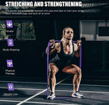 VEICK Resistance Bands for Working Out, Rubber Exercise Band Set for Men Women, Heavy Full Body Elastic Workout Bands Equipment for Home Fitness Gym, 4 PCS