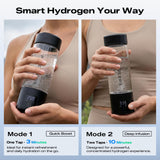 PUREPEBRIX Upgraded Hydrogen Water Bottle Generator Glass, Touch Screen, Leak-Proof Lid, SPE/PEM Tech, Portable Rechargeable Hydrogen Water Bottle for Home Office Travel Fitness Drinking, 14 oz, Black