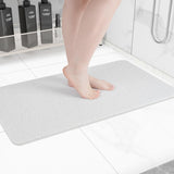 Hargiis Non-Slip Bathtub Mat, Anti Slip Shower Mat, Fast Drying Bathtub Mats, Foot Scrubber Mat, Anti Slip Mat for Tub, Floor, Bathroom, Kitchen, Home, Hotel (White 32"×17")