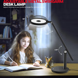 Honeywell H6 Desk Lamp for Home Office, Dimmable Reading Table Light, Black