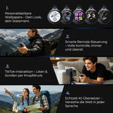 NE71 AI Translation Earbuds-Smart Wireless Earbuds, Retro Pocket Watch Bluetooth Headphones with LCD Touch Screen Case, Support 164 Languages, Noise Cancellation,Wireless Earbuds Suitable